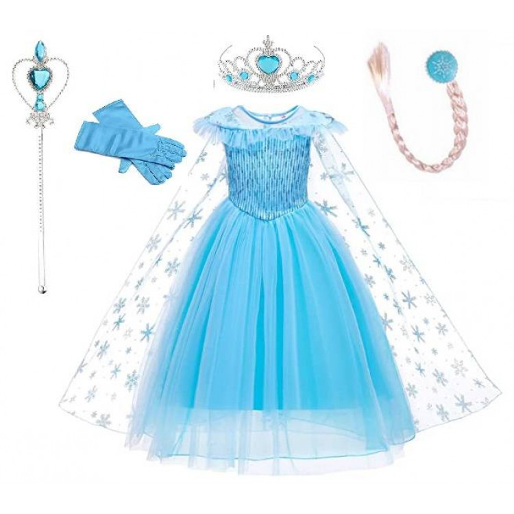 Karnevalový kostým – Princezná Elsa 2 s doplnkami (140 L)
